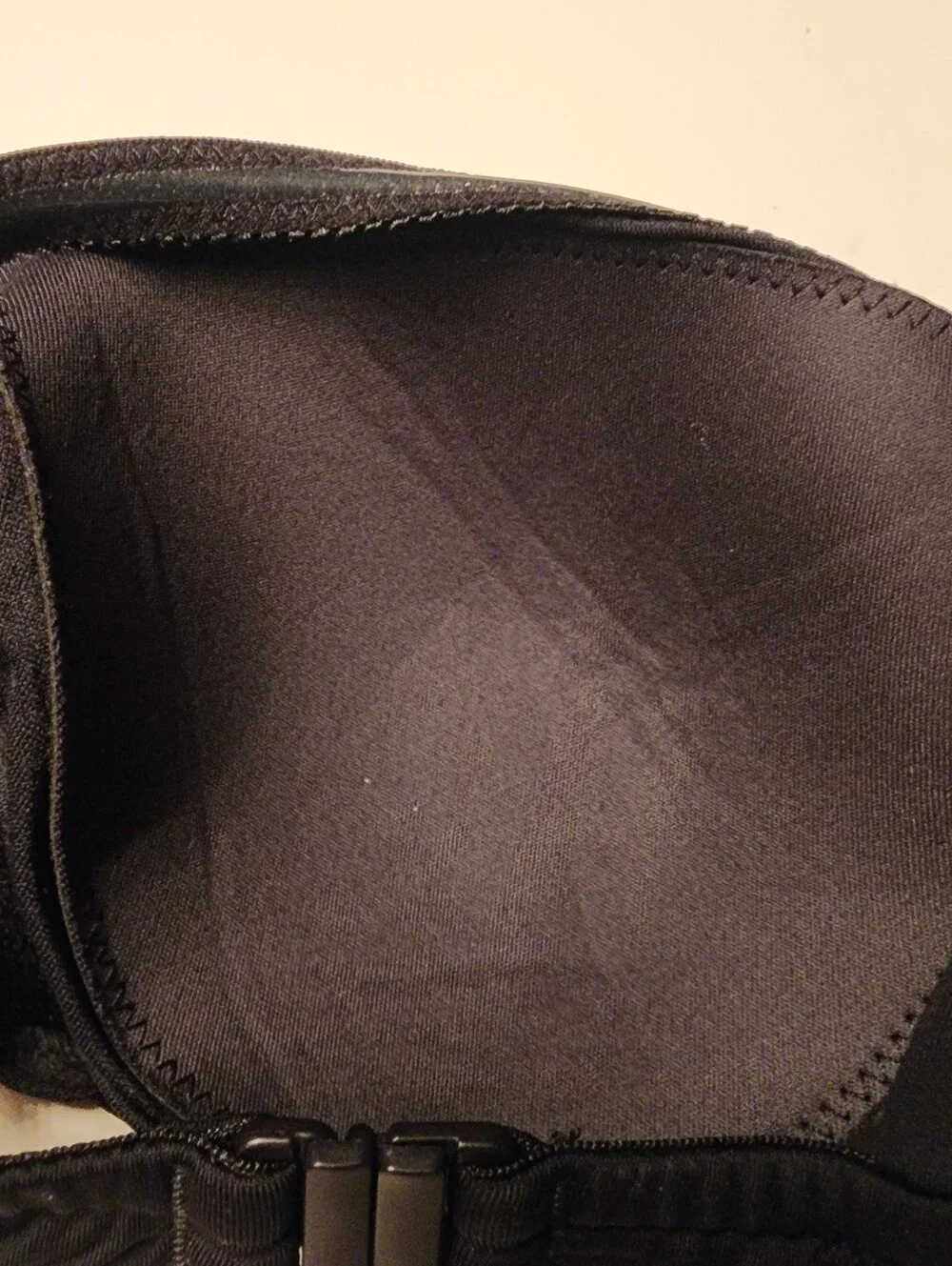SEAFOLLY Black One Shoulder Bandeau Bikini Top Size 8